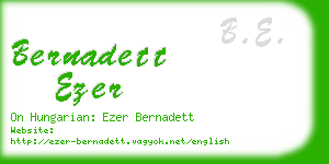 bernadett ezer business card